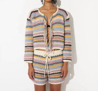 Maiami - Cotton Merino Striped Jacket