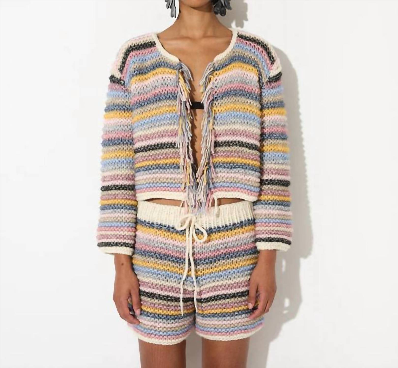 Maiami - Cotton Merino Striped Jacket