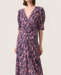 Soaked In Luxury - Sylvia V-neck Short Sleeve Midi Dress