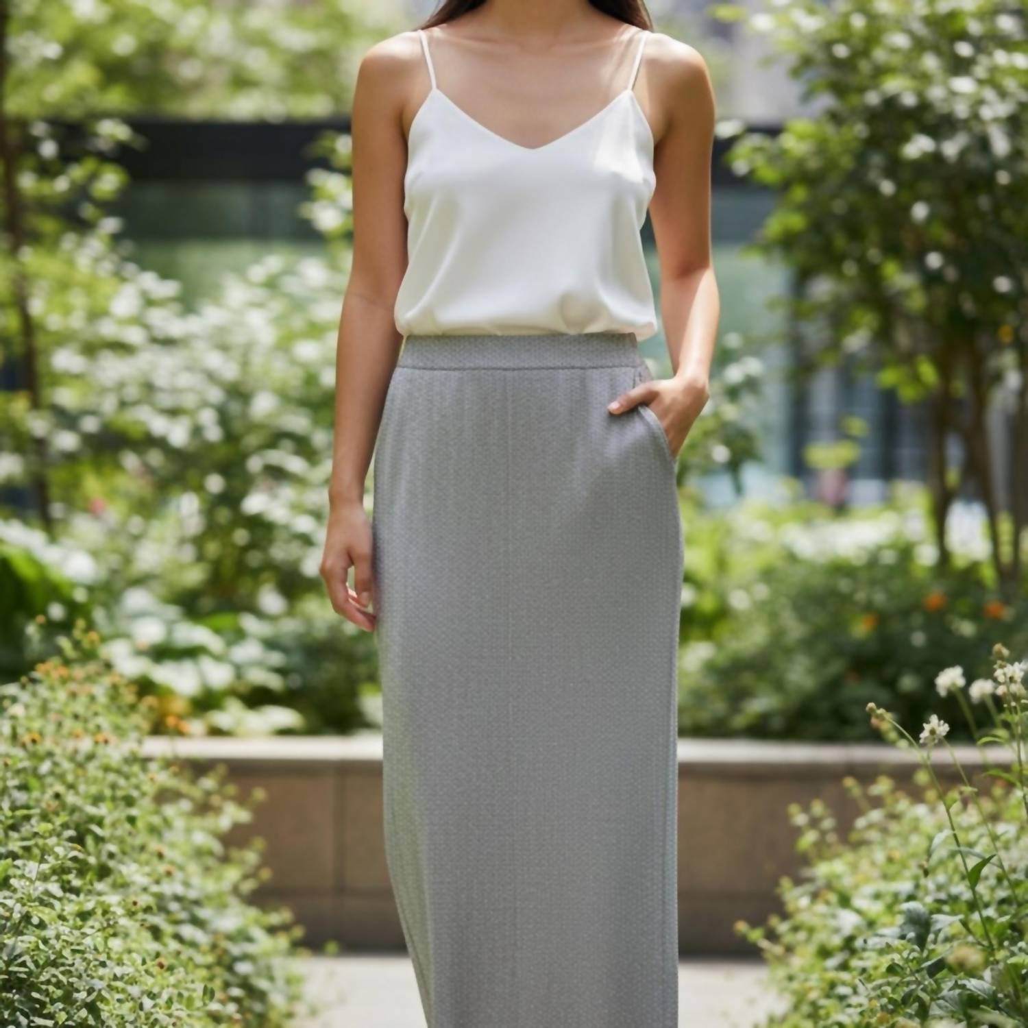 Vince Camuto - Metallic Maxi Skirt