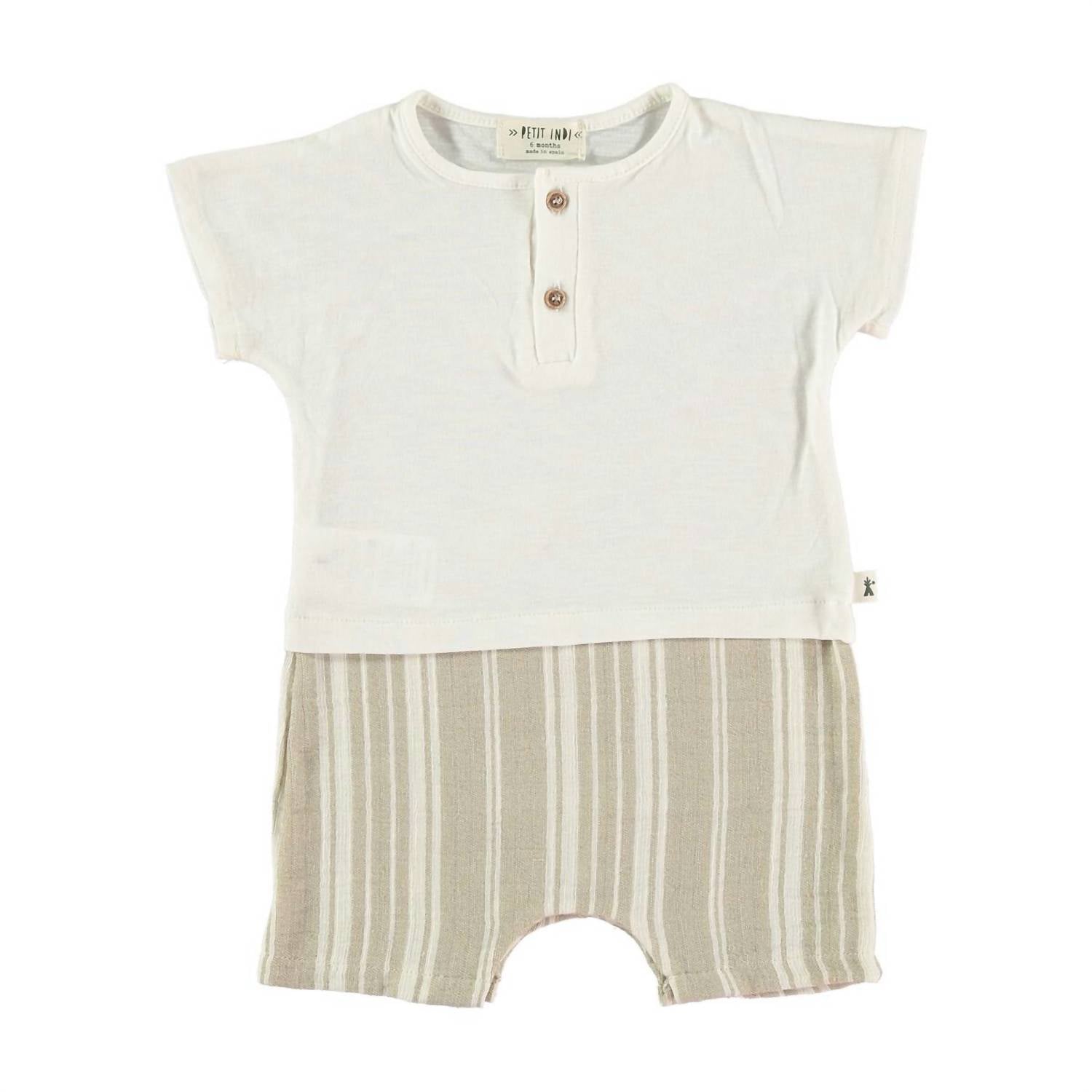 Petit Indi - Kid's Henley Romper