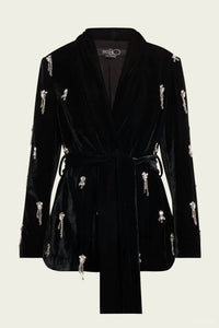 Patbo - Hand-beaded Velvet Kimono Jacket