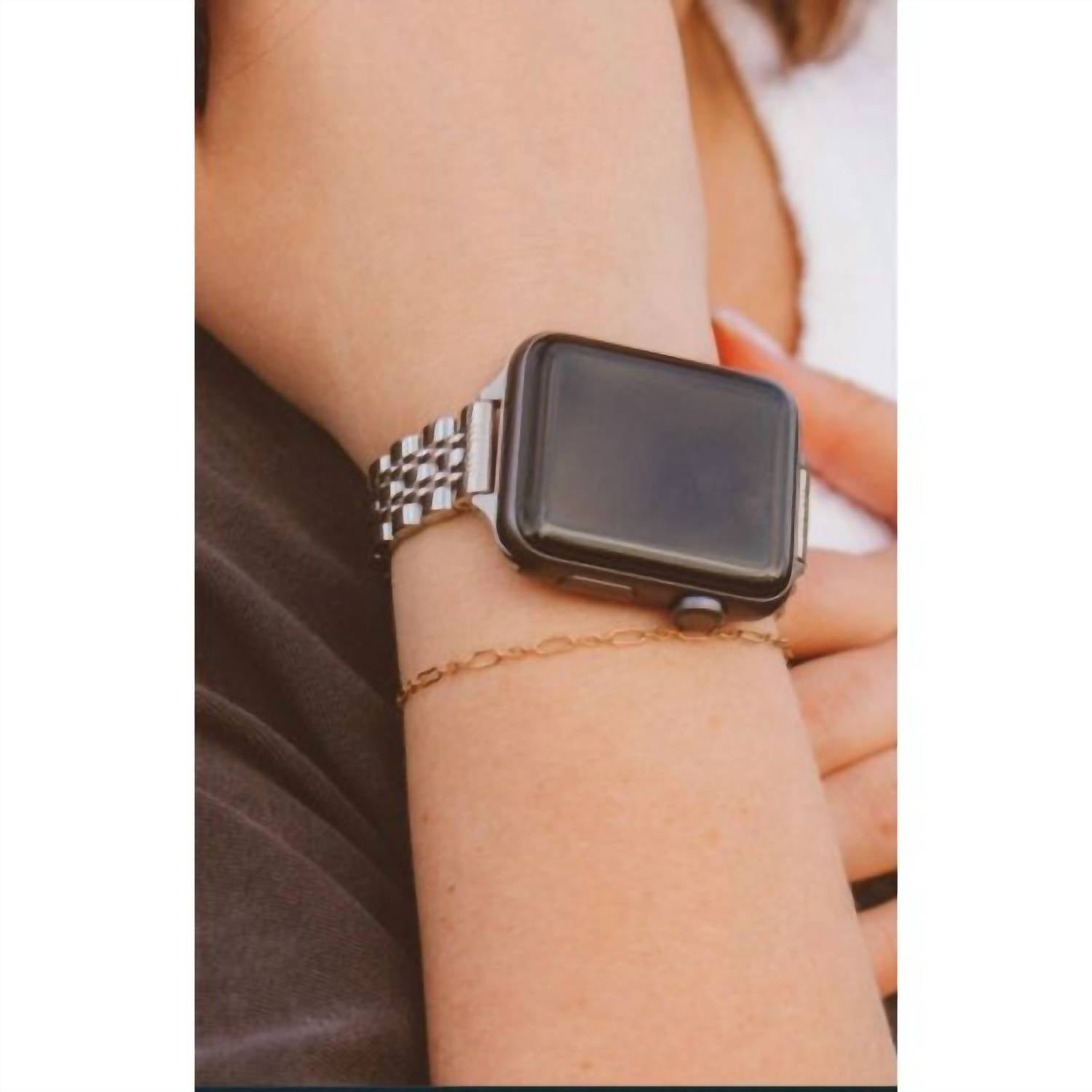 Andi - Stainless Steel Apple Watch Adjustable Link Bracelet Band