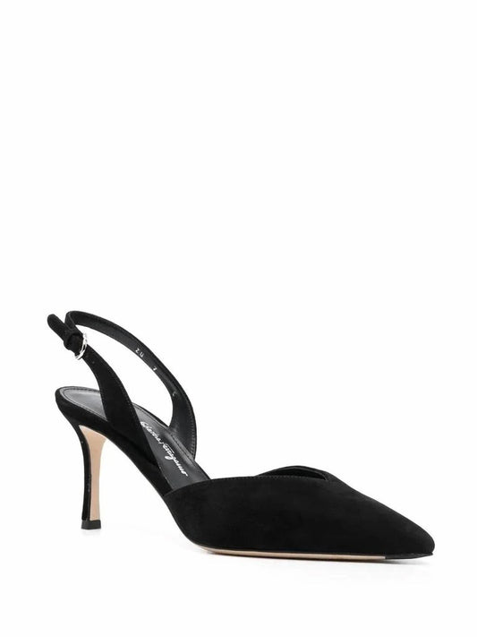 Salvatore Ferragamo - Women's Buckle-fastening Heeled Sling Pumps