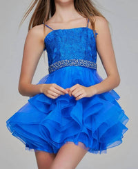 Jovani - Short Beaded Cocktail Dress
