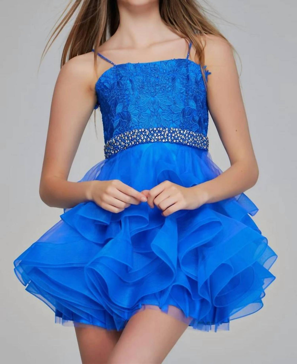 Jovani - Short Beaded Cocktail Dress
