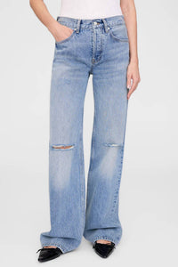 ANINE BING Hugh Jean in blue - women's jeans - detail view