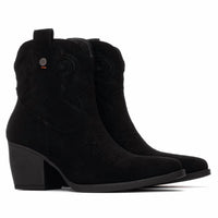 Refresh - Women's Suede Italian Western Ankle Booties