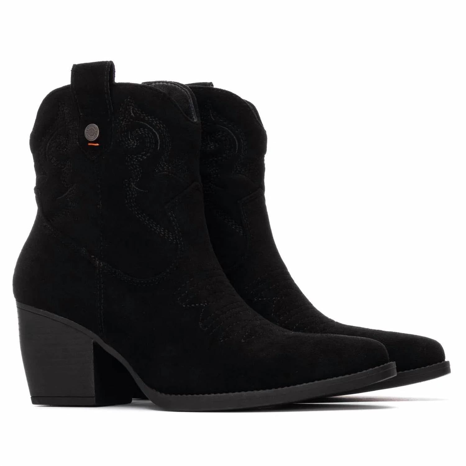 Refresh - Women's Suede Italian Western Ankle Booties