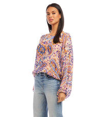 Karen Kane - Pia Paisley Blouson Top