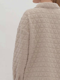 Entro - Women's Long Sleeves Quilted Shacket