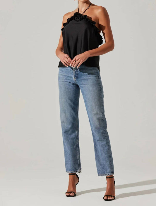 Astr - ALIX ROSETTE HALTER TOP