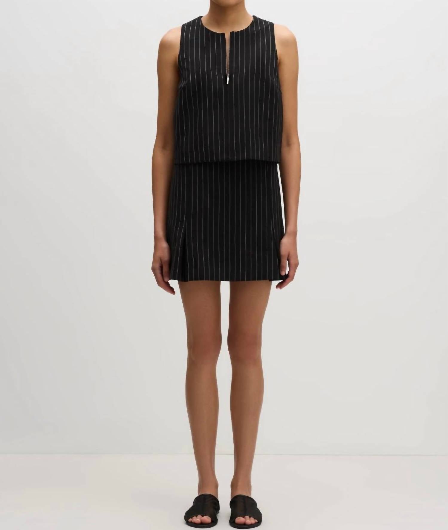 Nude Lucy - Women's Maeve Pinstripe Mini Skirt