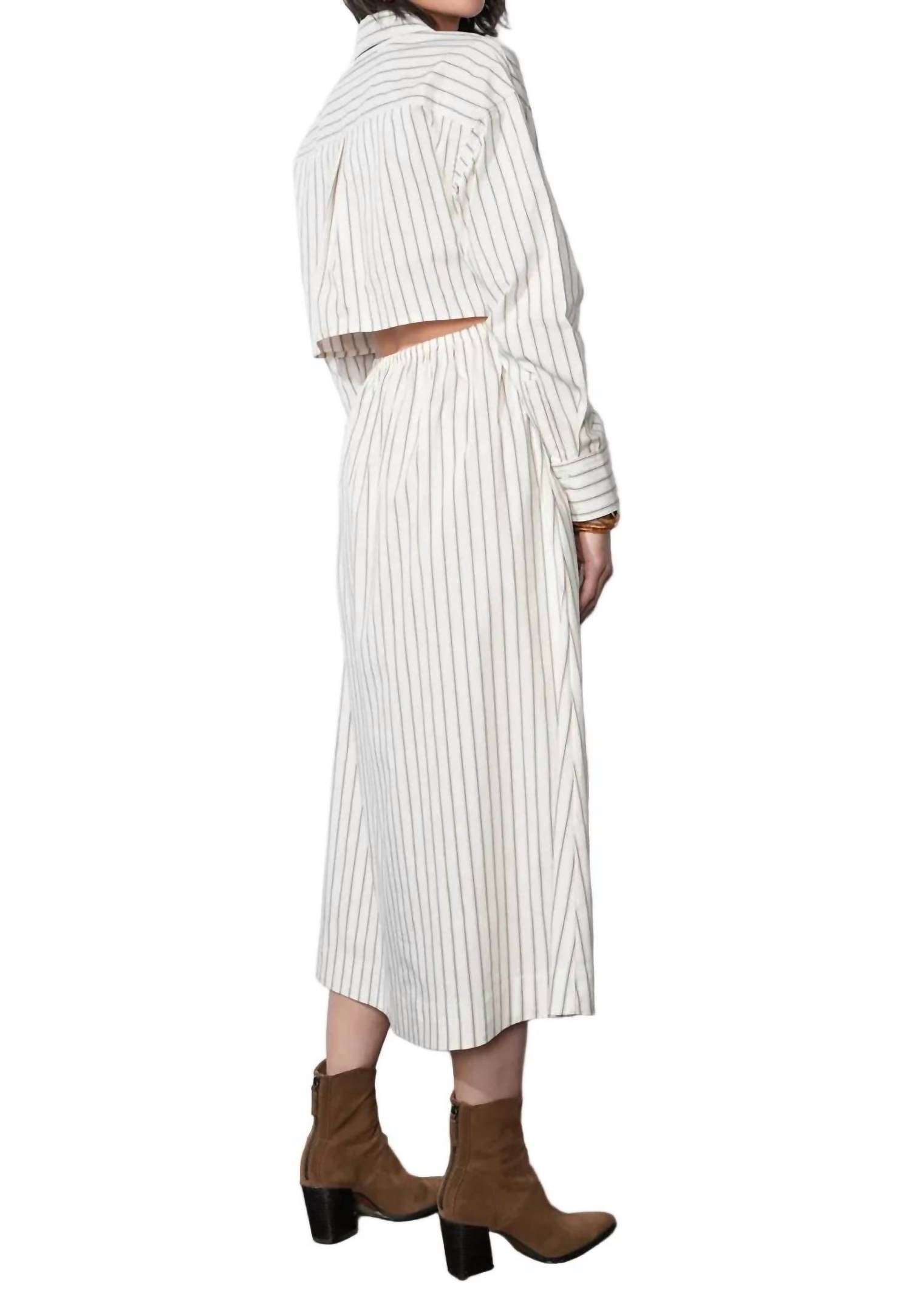 Greylin - Cosette Open Back Shirt Dress