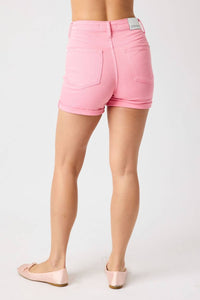 Judy Blue - Women's High Waist Tummy Control Garment Dyed Shorts