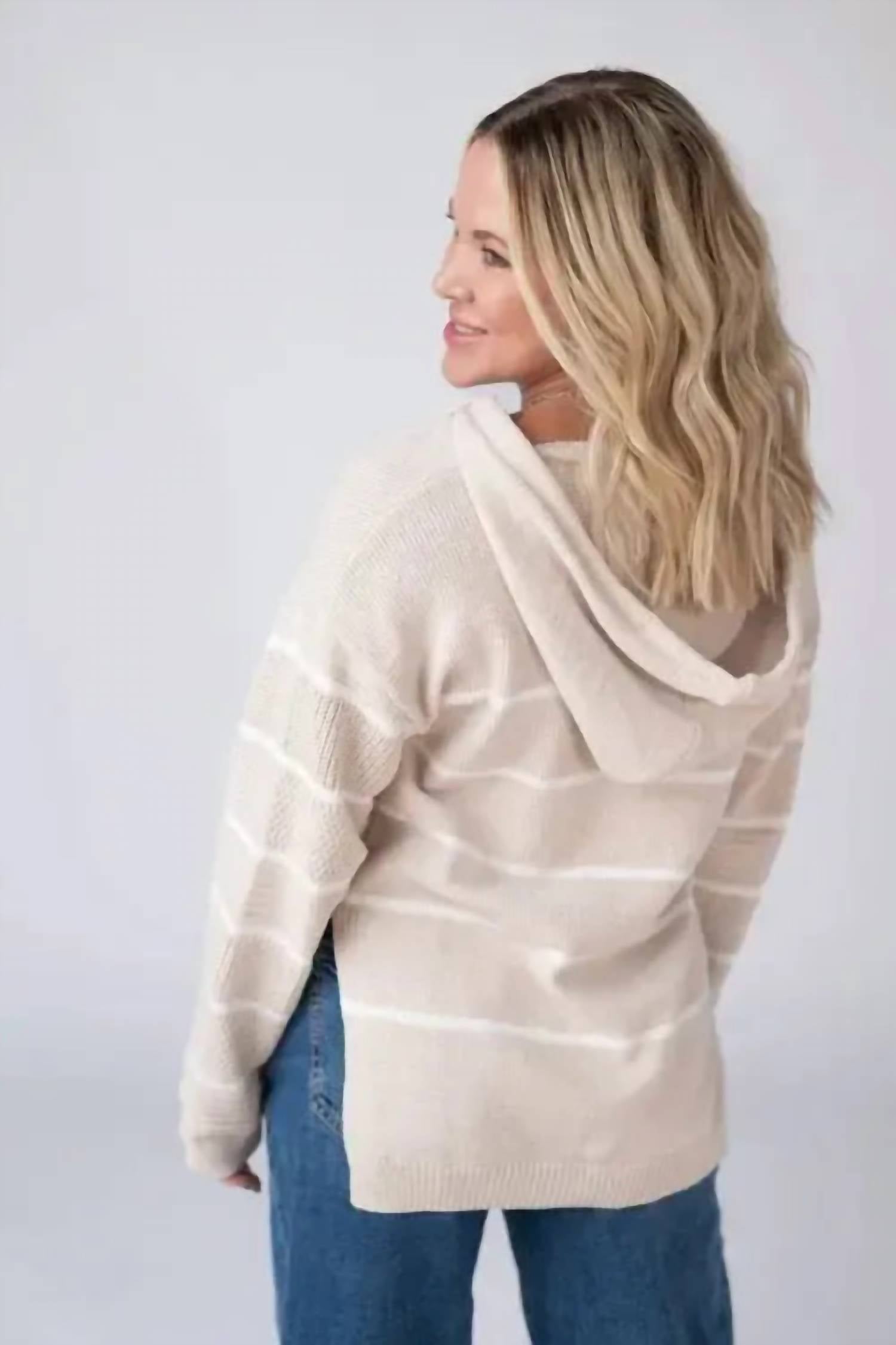 Michelle Mae - Maddie Striped Hoodie