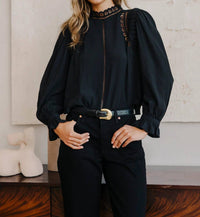 LOVE THE LABEL Fiona Top in black 3 - women's blouse