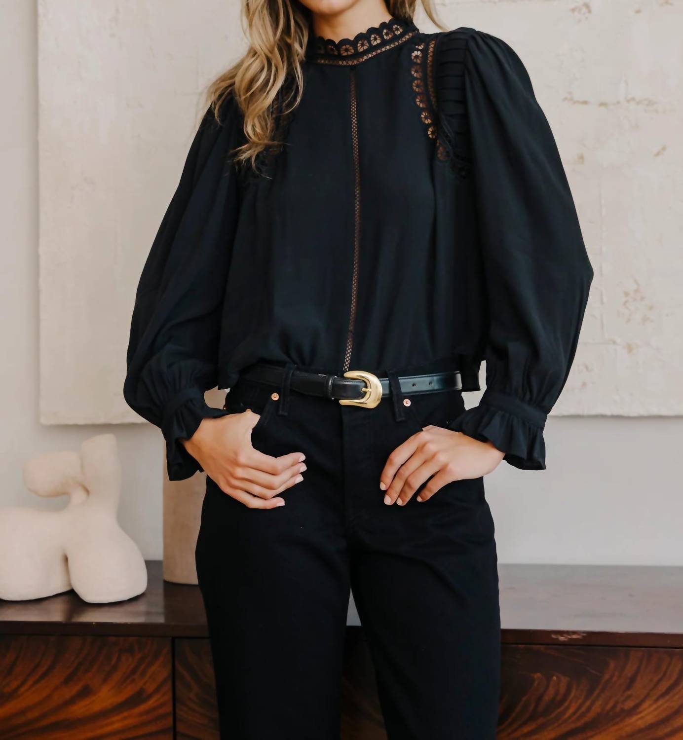 LOVE THE LABEL Fiona Top in black 3 - women's blouse