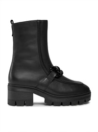 GABOR Women's Ankle Boots in black leather - women's shoe