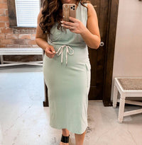 Supreme Fashion - V Neck Cross Sleeveless Fit Dress
