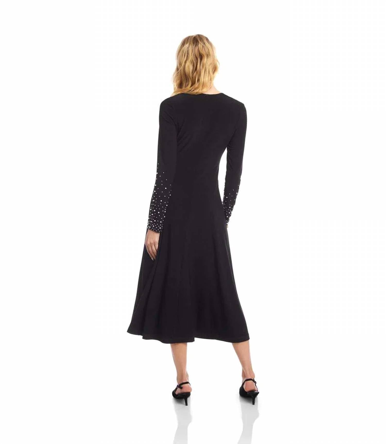 Karen Kane - Kate Beaded Sleeve Midi Travel Dress