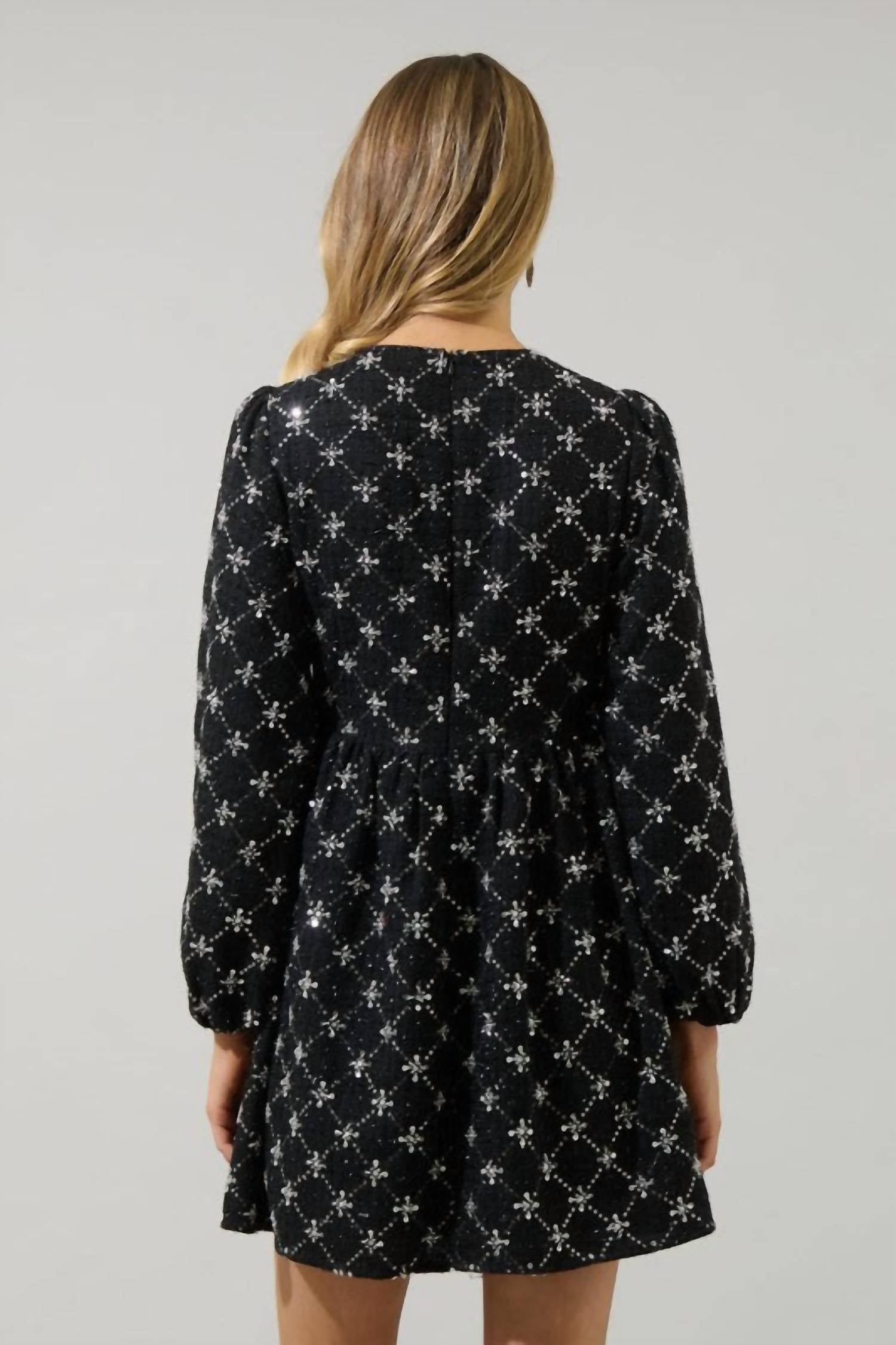 Sugarlips - Tweed Glow Bow Dress