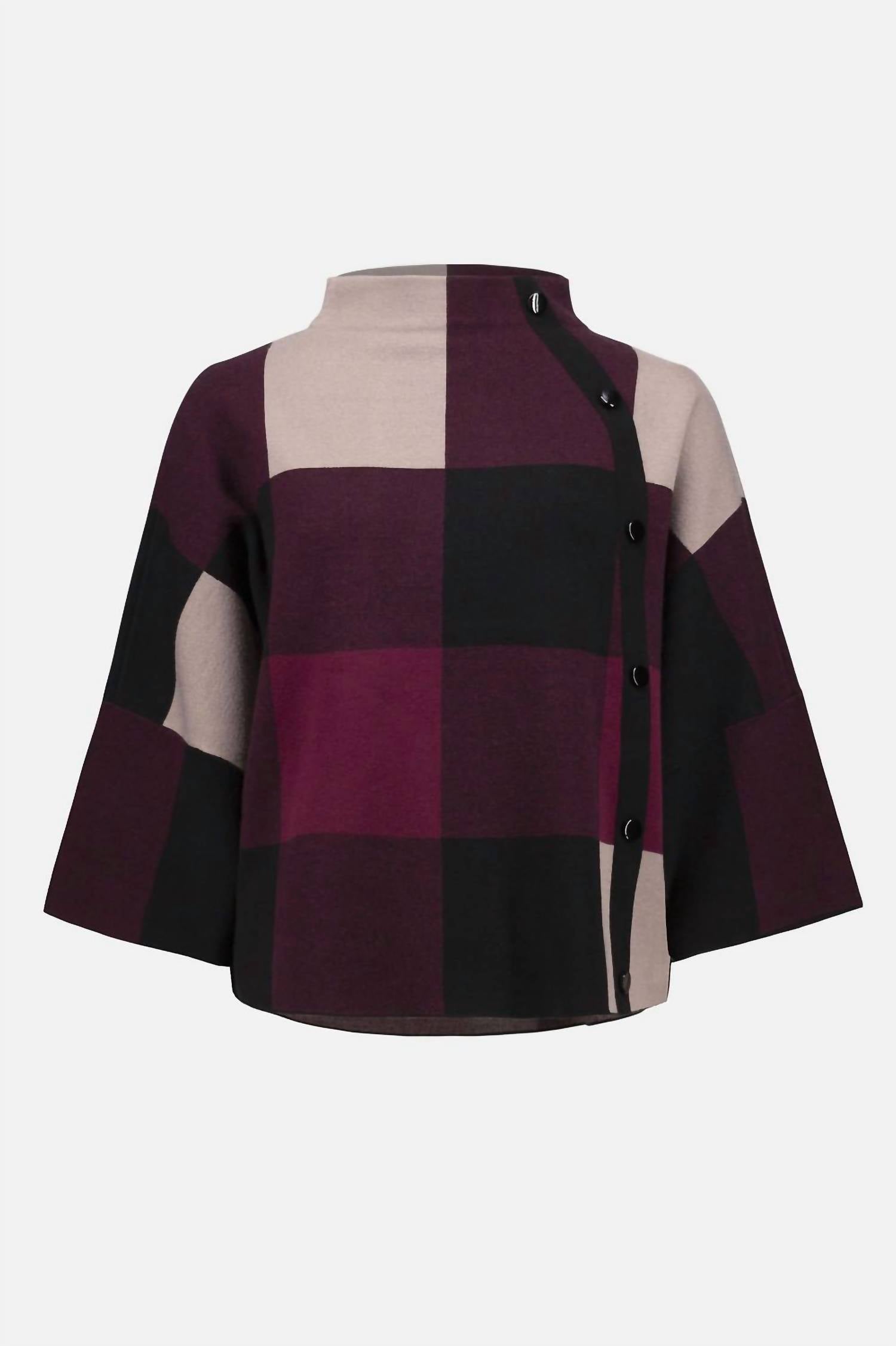 Joseph Ribkoff - Prisma Plaid Jacquard Sweater Knit Top