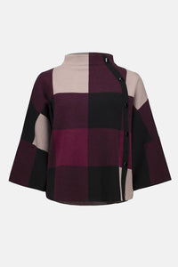 Joseph Ribkoff - Prisma Plaid Jacquard Sweater Knit Top