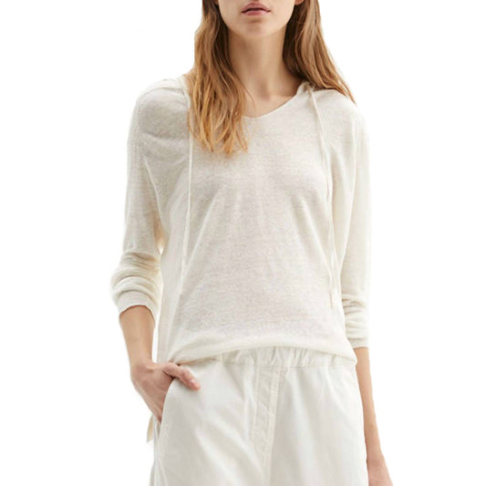 Nili Lotan - Melissa Lightweight Linen Hooded Sweater