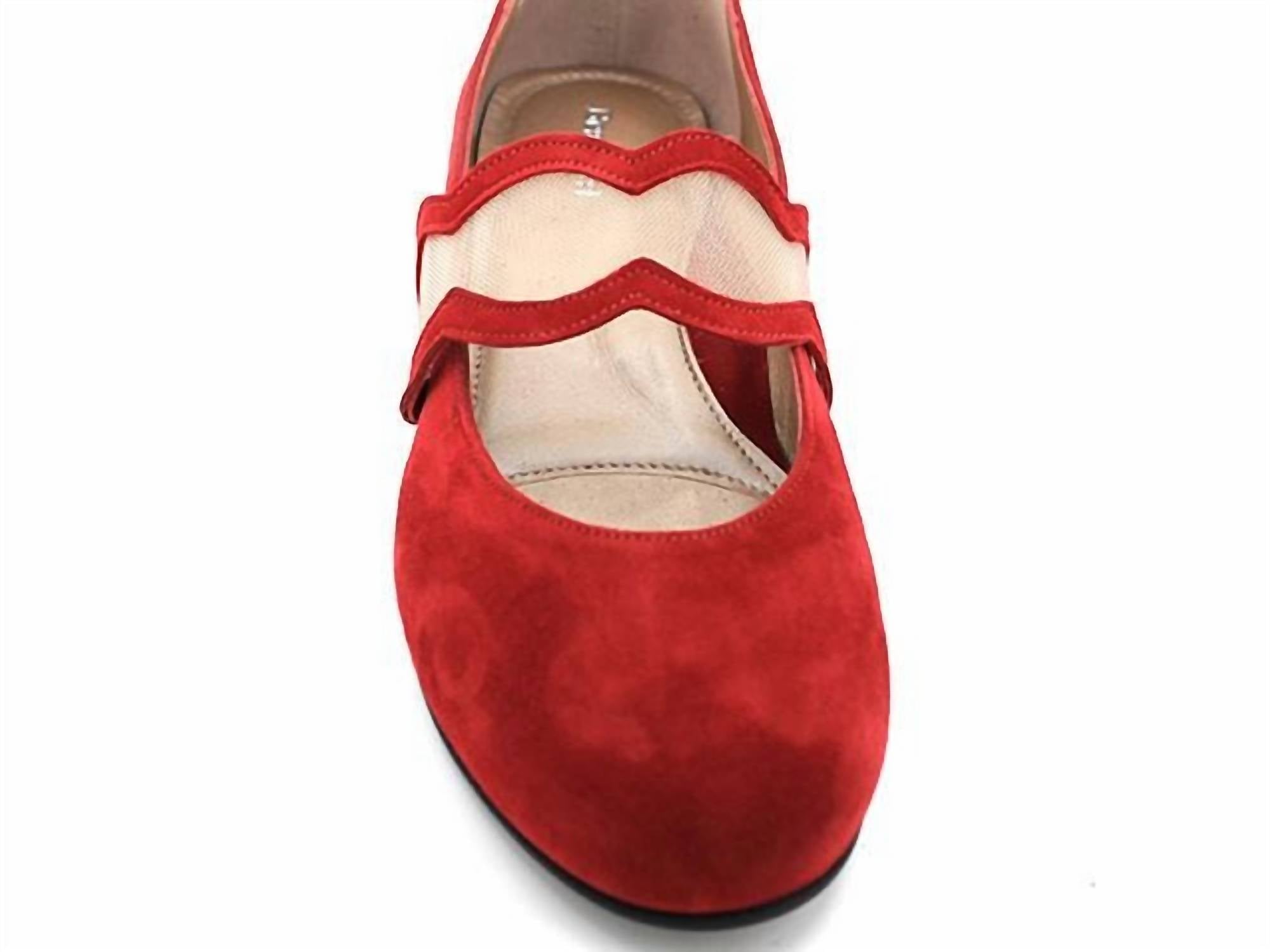 Beautifeel Women's Iris Slip-on Shoes in dark red suede - women's sandal - alternate view