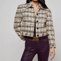 L'Agence - Kasey Sequined Tweed Jacket