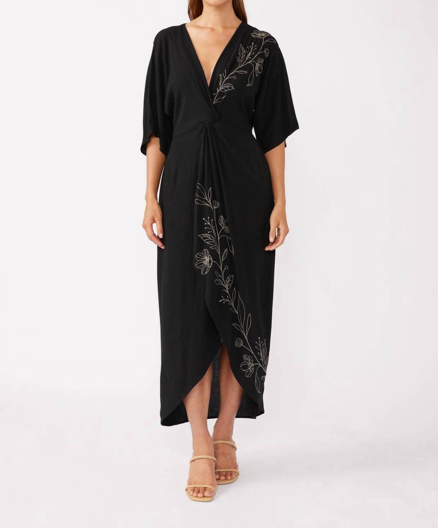 Lovestitch - Front Knot Kimono Dress