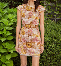 ALLISON NEW YORK Aria Dress in blush multi - women's dress - view 5