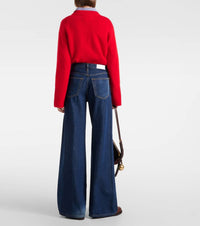 Re/Done - Women's Mid Rise Palazzo Wide-leg Jeans