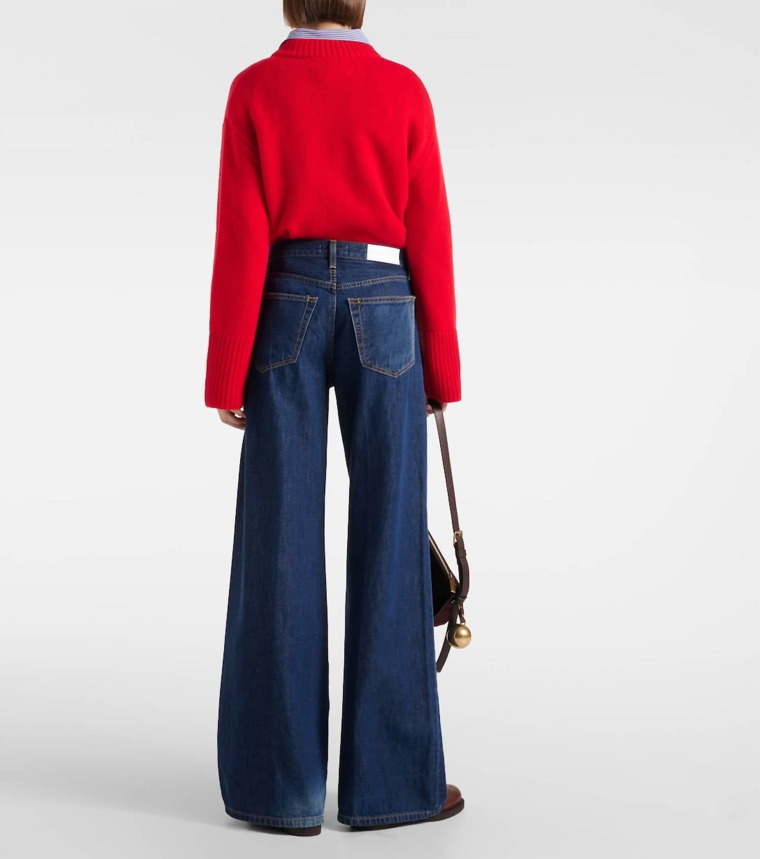 Re/Done - Women's Mid Rise Palazzo Wide-leg Jeans