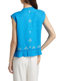 Johnny Was - JAANVI PEPLUM CAP SLEEVE BLOUSE