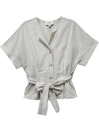 Fifteen Twenty - Women's Belted Button Up Top