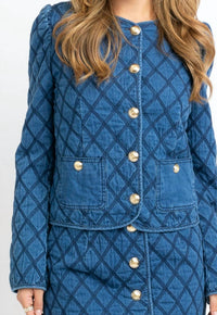 Karlie - Denim Stitch Novelty Jacket