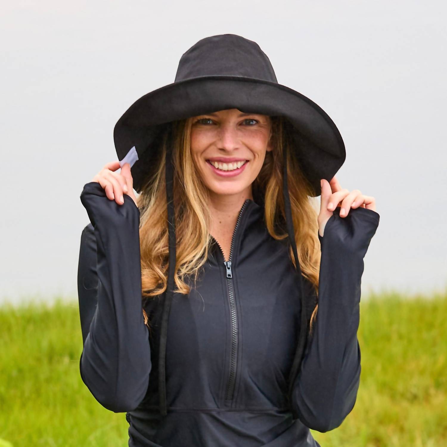 Line in the Sand Women's Cape Town Hat in the sand women s cape town hat in ink - women's hat - detail view