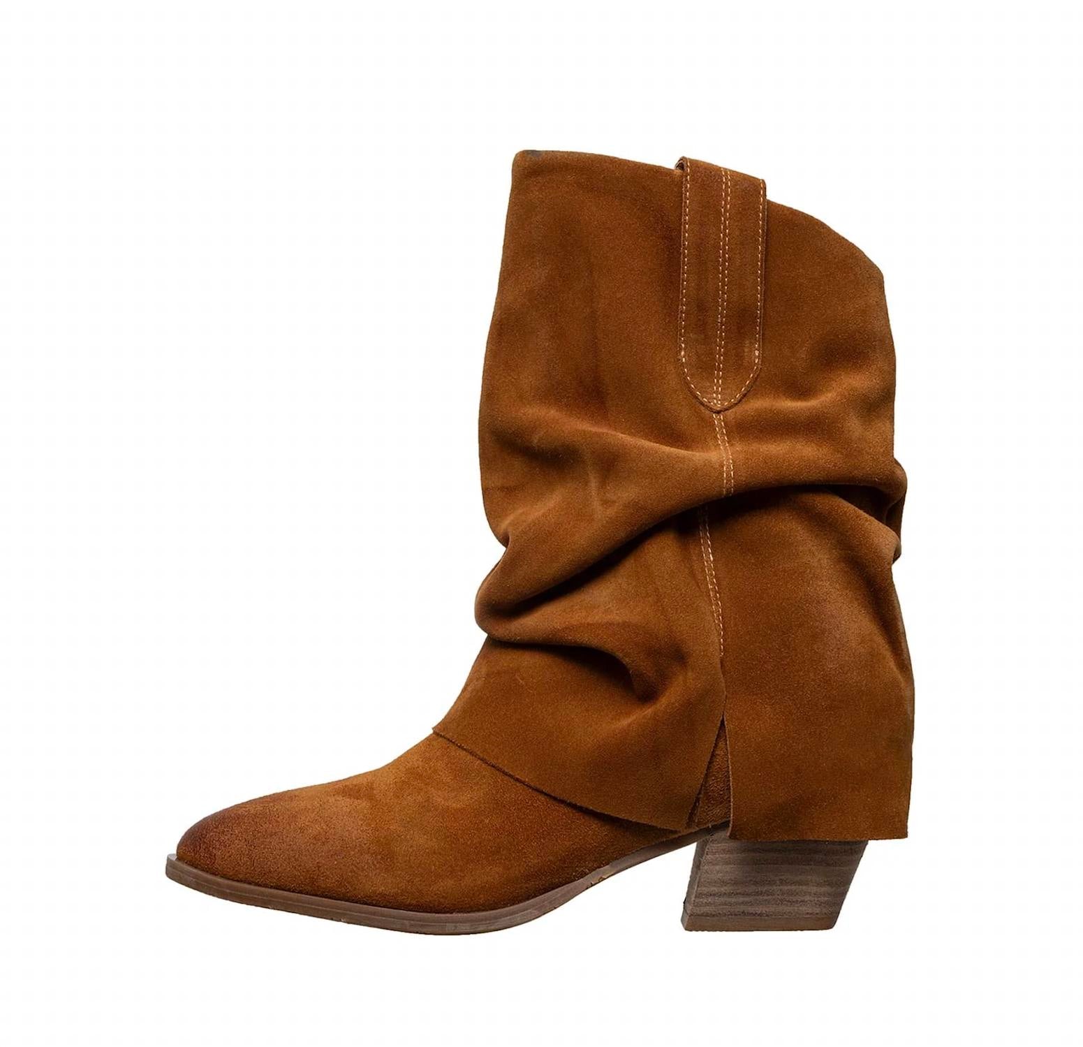 Antelope Women's Lori Slouchy Boots in cognac - women's shoe - alternate view