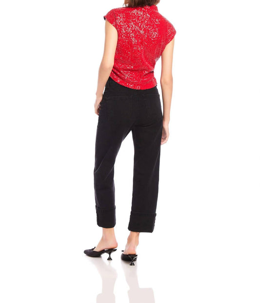 Fifteen Twenty - Sequin Scrunch Top