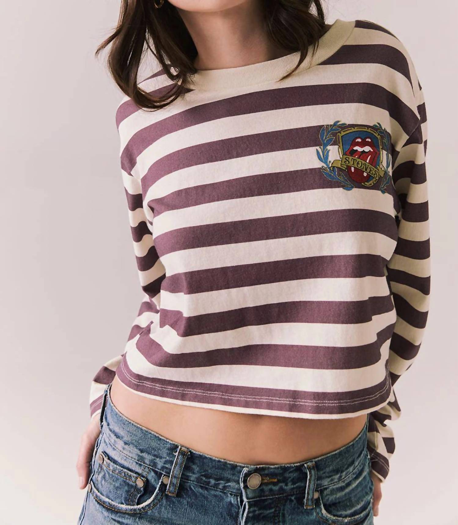 Chaser - Rolling Stones Rugby Stones Logo Cropped Pullover