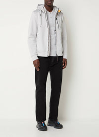 PARAJUMPERS Marcel jacket with hood and chest pocket in light gray - men's jacket - alternate view
