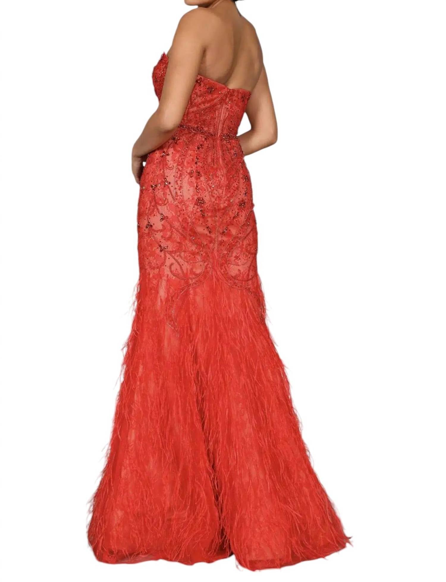Terani Couture - STRAPLESS LONG TULLE PAGEANT DRESS