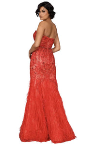 Terani Couture - STRAPLESS LONG TULLE PAGEANT DRESS
