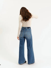 DAZE Far Out High Rise Wide Leg Jeans in vintage city 1 - women's jeans - alternate view