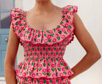 Pink City Prints - Susie Scoop Neck Top