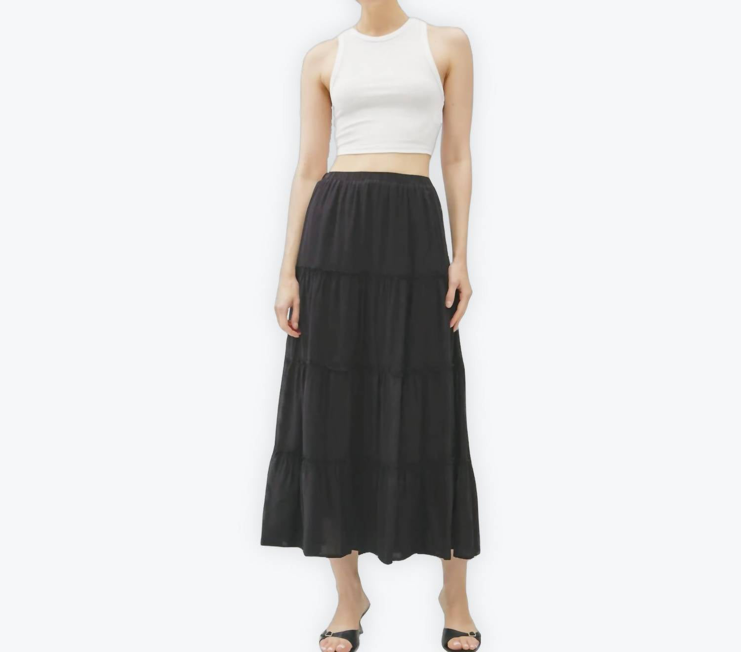 Be Cool - Dana Tiered Maxi Skirt