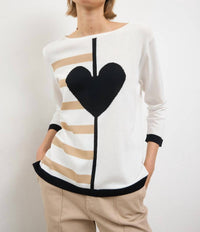 Bariloche - Cierzo Heart Stripe Pullover Sweater
