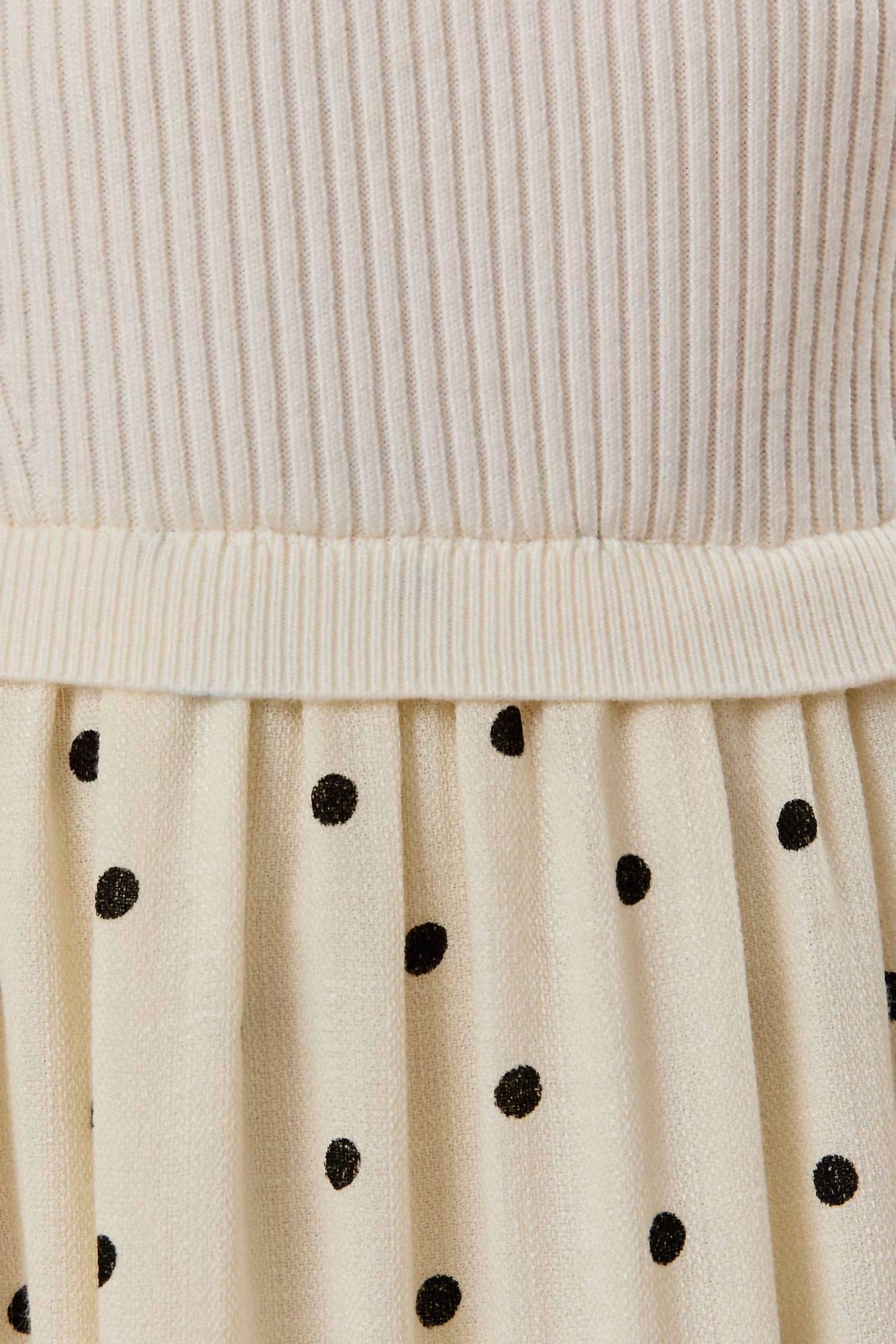 Sunday Edition - Mixed Media Dotted Dress